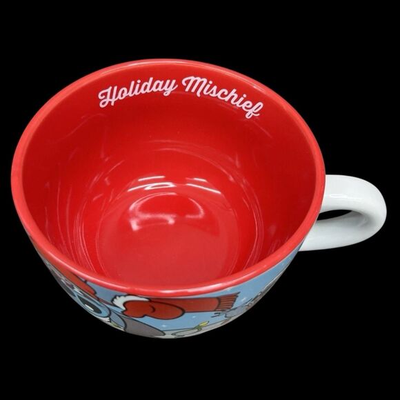 Disney Lilo & Stitch Christmas "Holiday Mischief" Soup Mug/Bowl 29 oz. - Picture 4 of 9